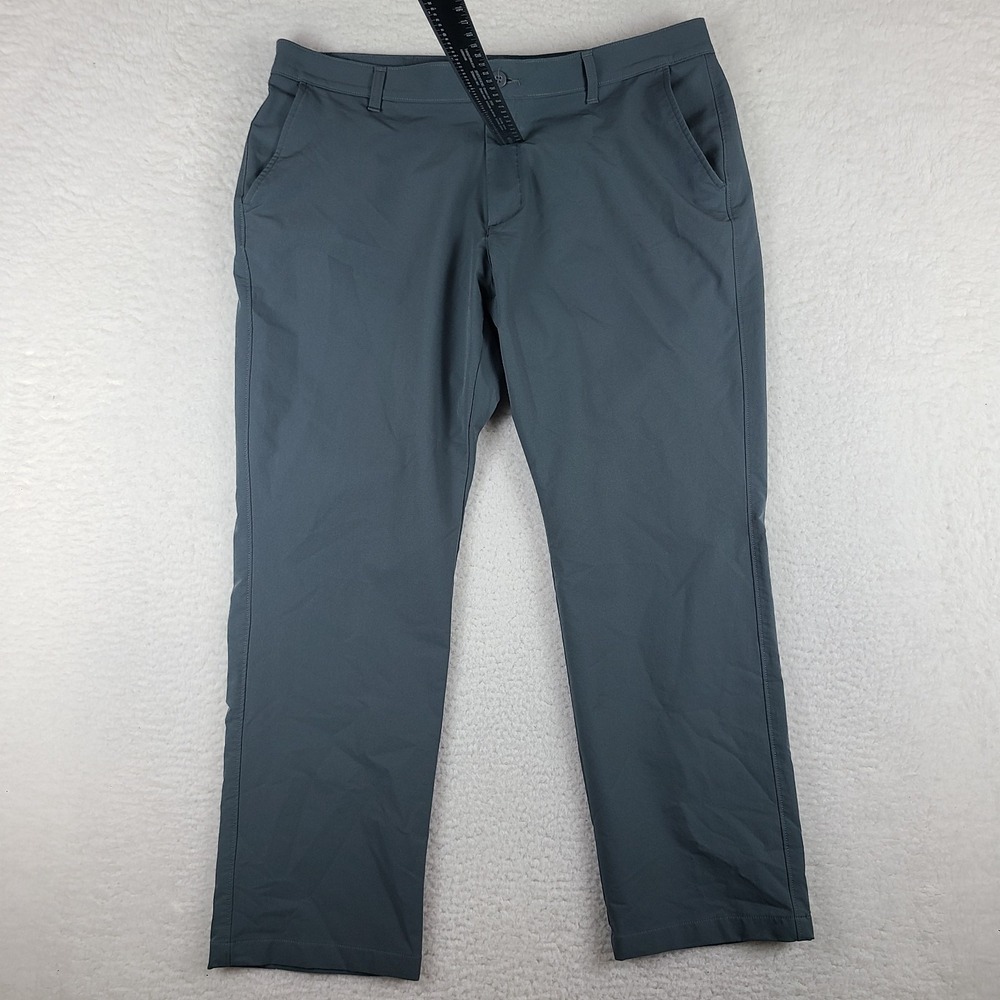 Under Armour Pants Mens 40x32 Gray Straight Leg Performance Tech Golf Chino